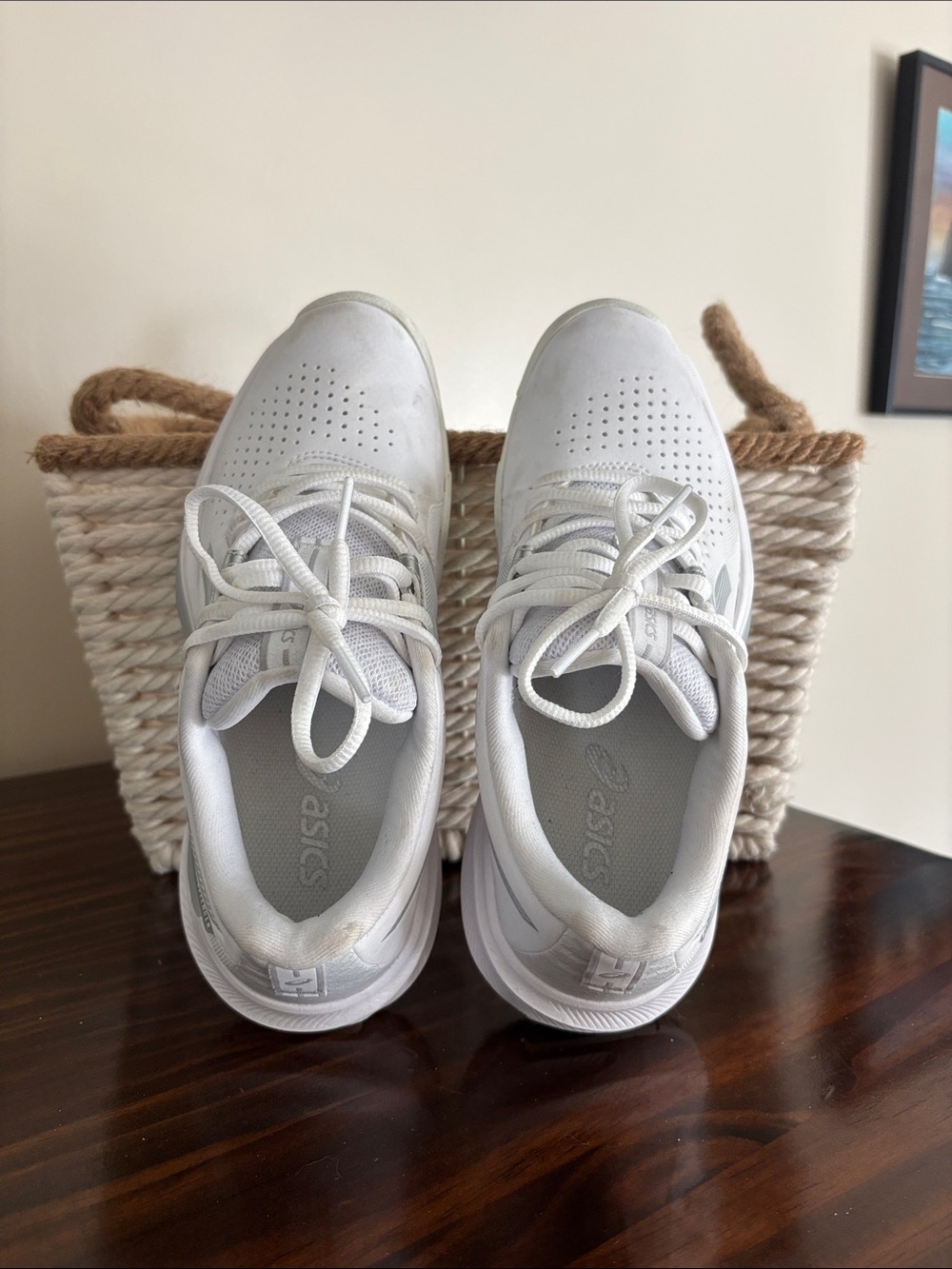 Asics Men's White Athletic Running Shoes